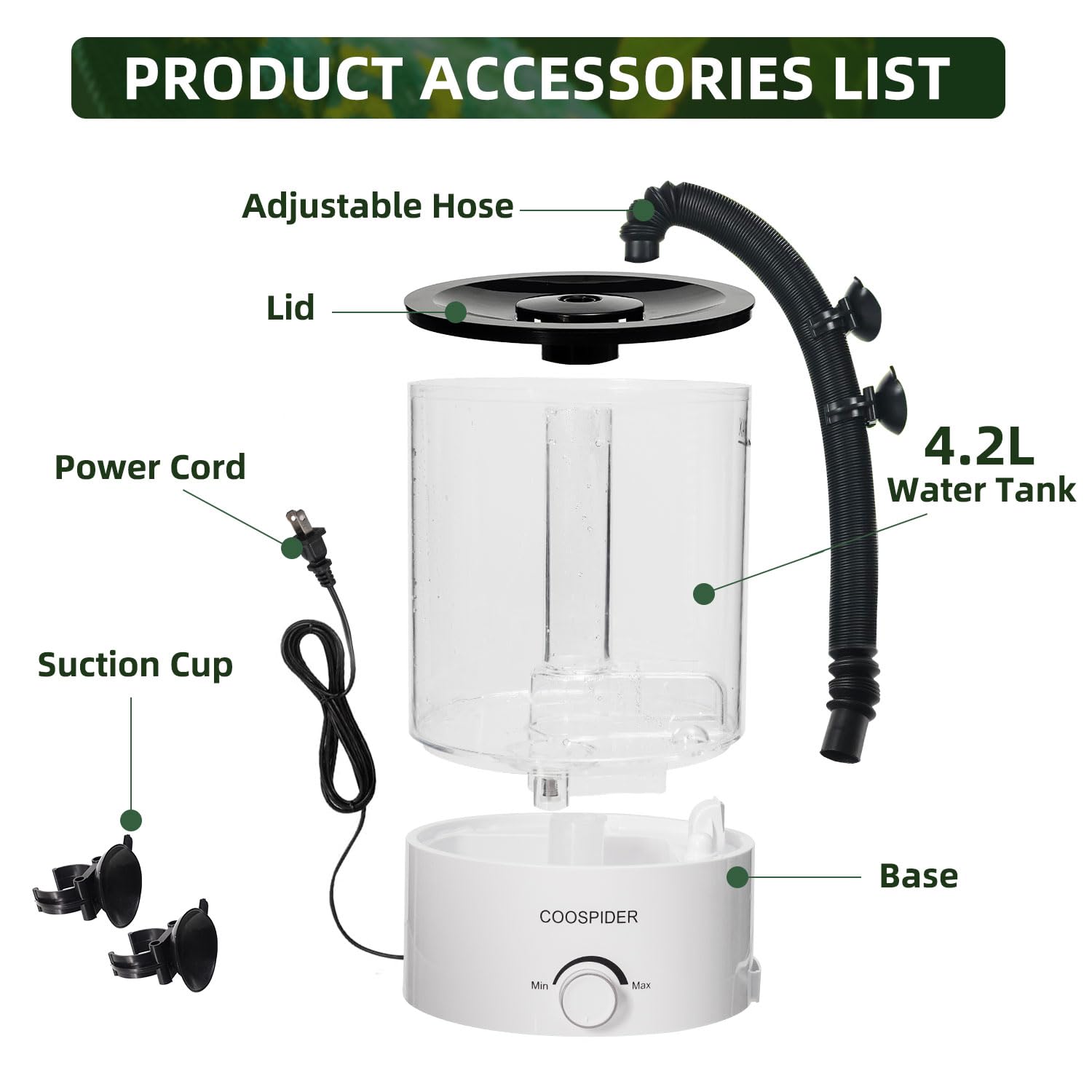COOSPIDER removable lid aids quick cleaning and maintenance.