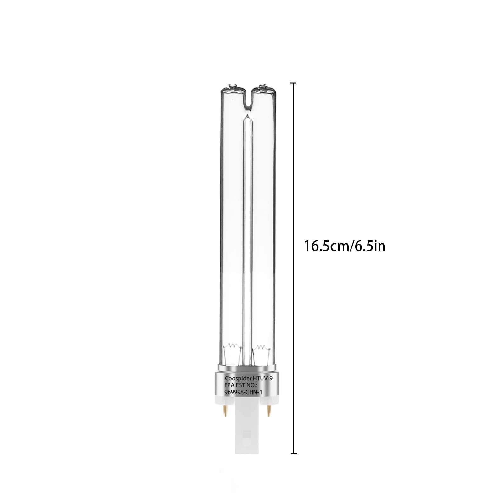 coospider-repta pond-clarifier uv bulb 6-5-in length supports easy installation