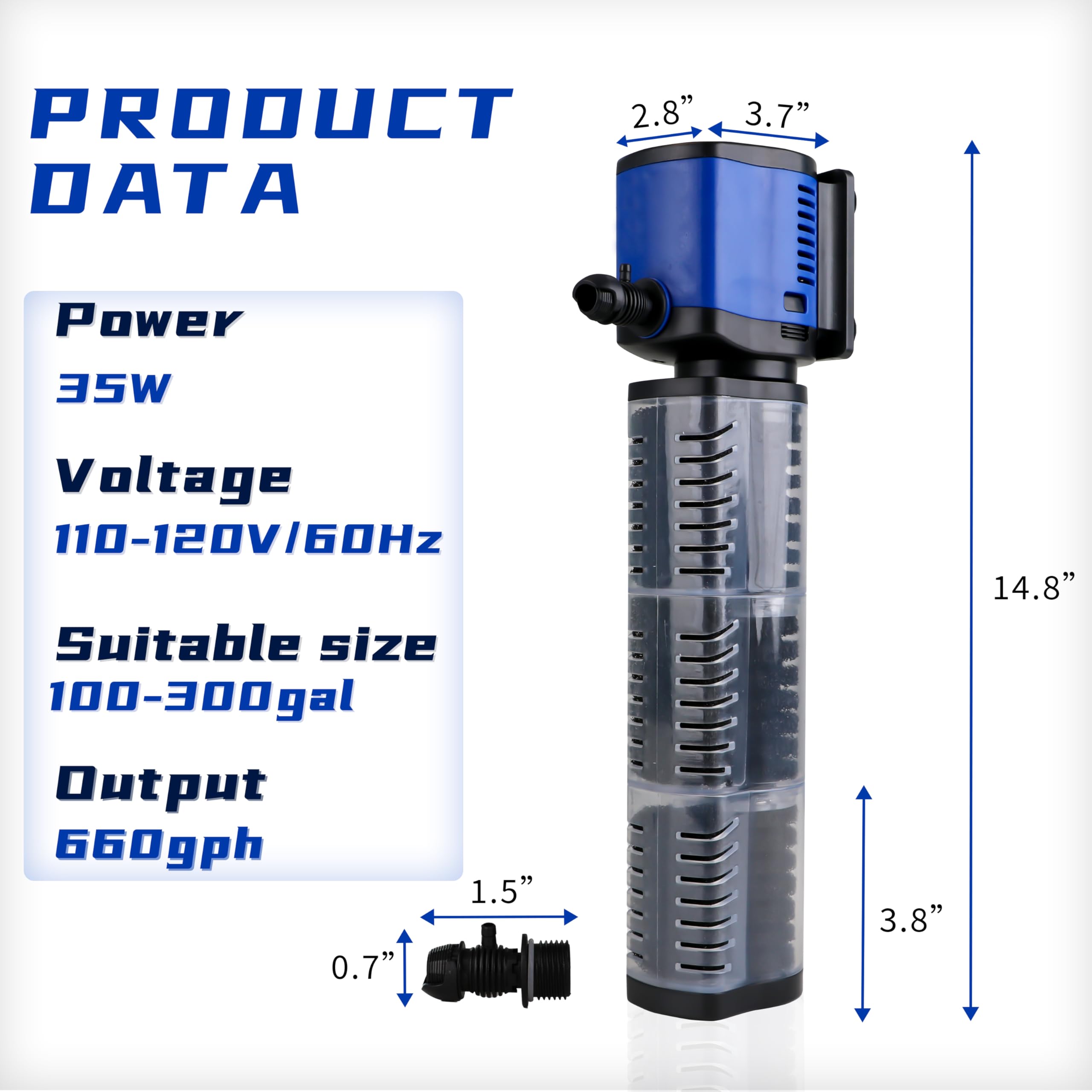 coospider-repta submersible pump keeps aquariums clean and healthy