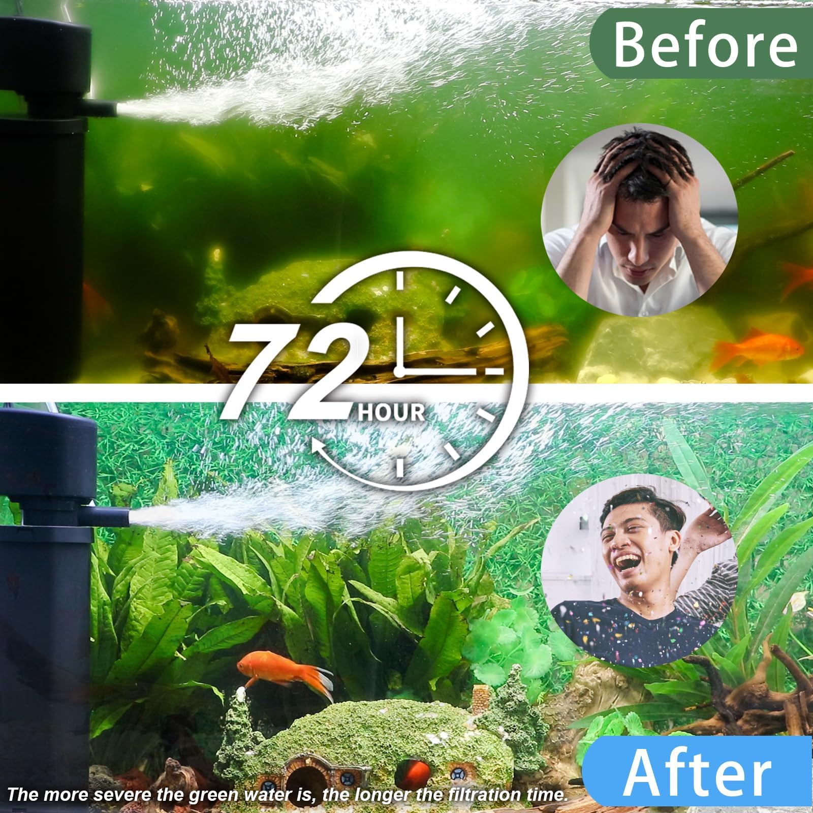 Coospider-Repta UV lamp reduces algae and supports water clarity