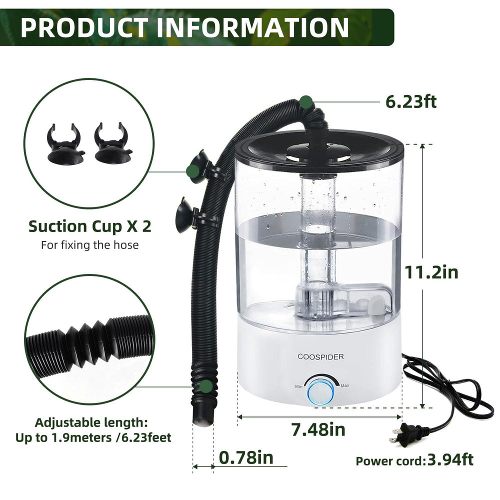 COOSPIDER terrarium misting system suitable for reptiles and amphibians.