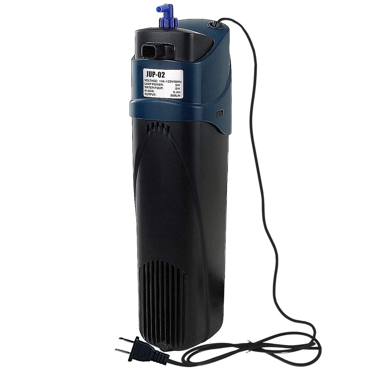 COOSPIDER fish tank filter with UV lamp for clearer water and reduced odors.