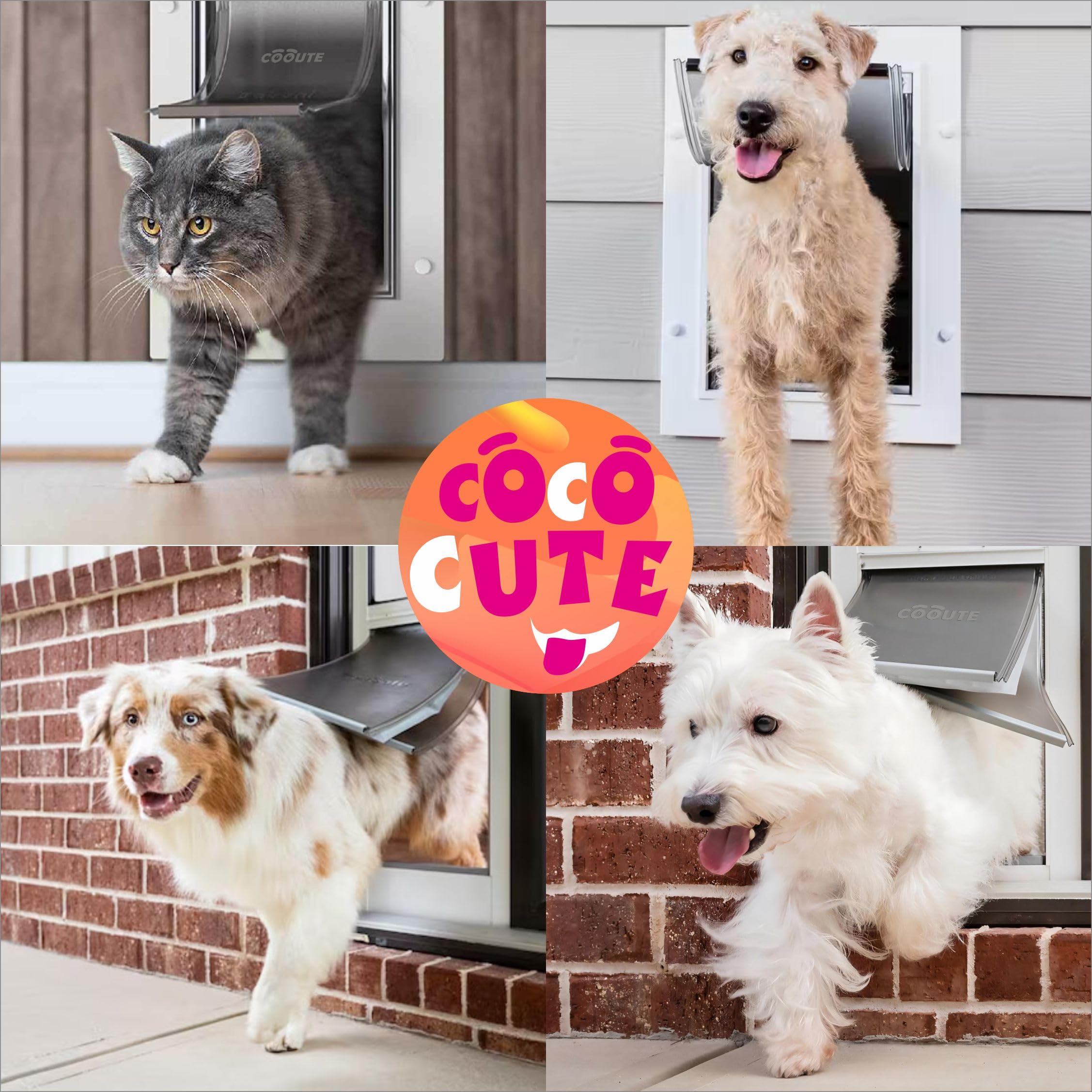 COOUTE large-size flap fits big dogs and is easy to screw on.