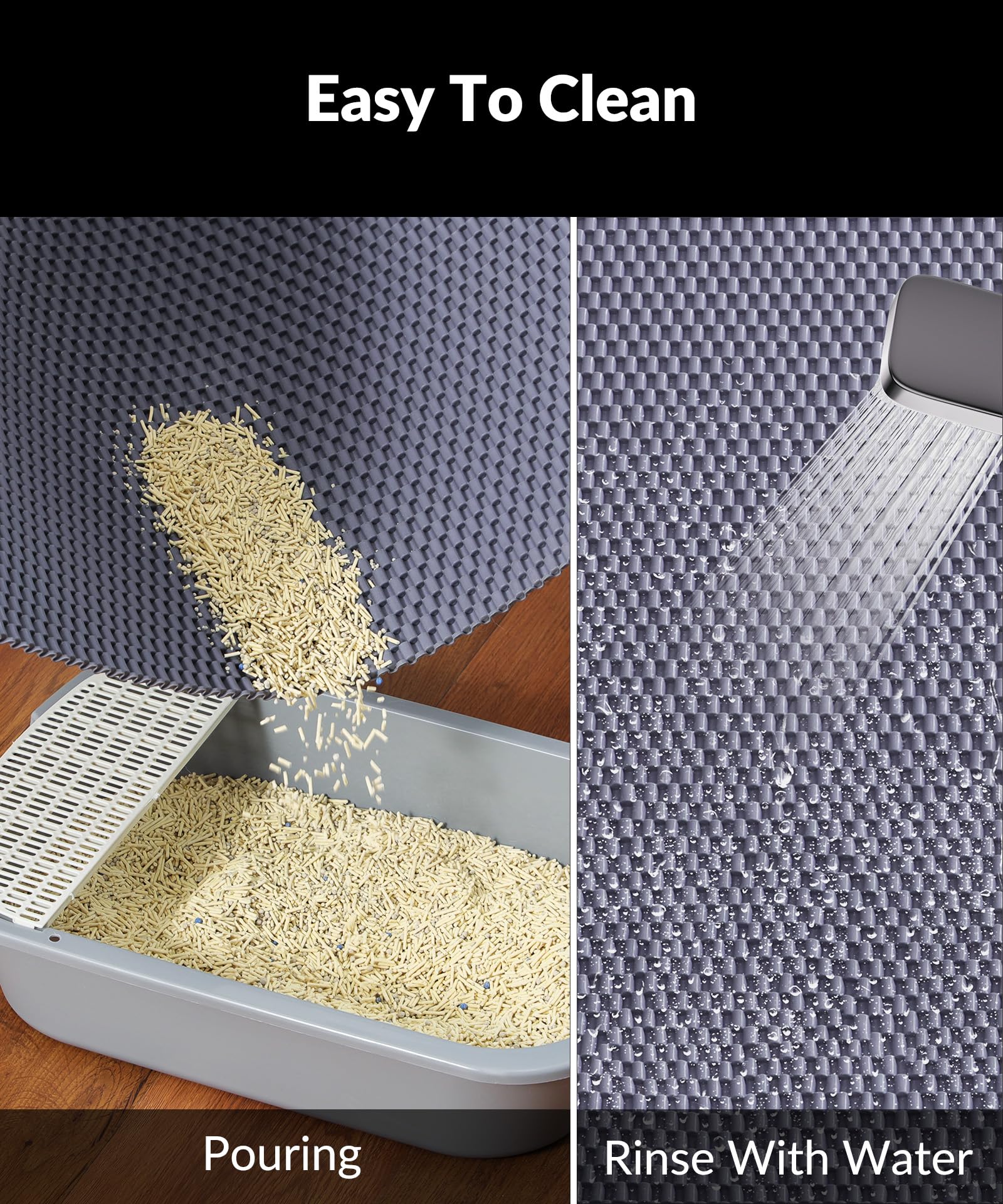 Cooyes anti-scratch PVC mat resists claws for long-lasting use.