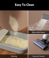 Cooyes cat litter mat chain-link holes trap litter at the source