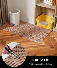 Cooyes cat litter mat large 35x23 inch area traps litter