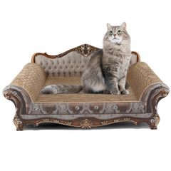COOZMENT sofa scratching couch side view for spacious lounging and furniture protection.