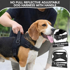 Copatchy No Pull Harness handle closeup highlights top control handle.