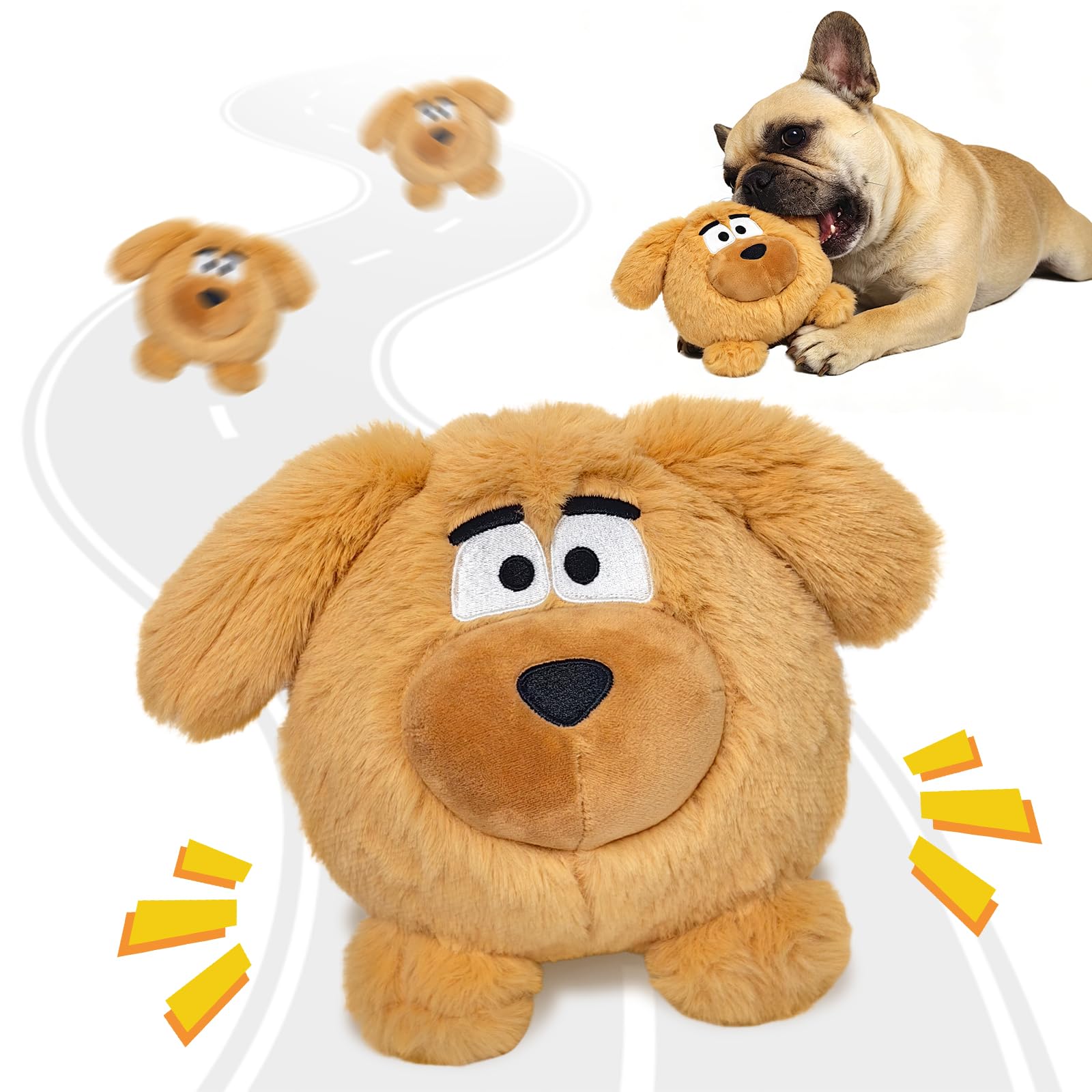 COPHCY Moving Dog Ball front view promotes active chasing and exercise.