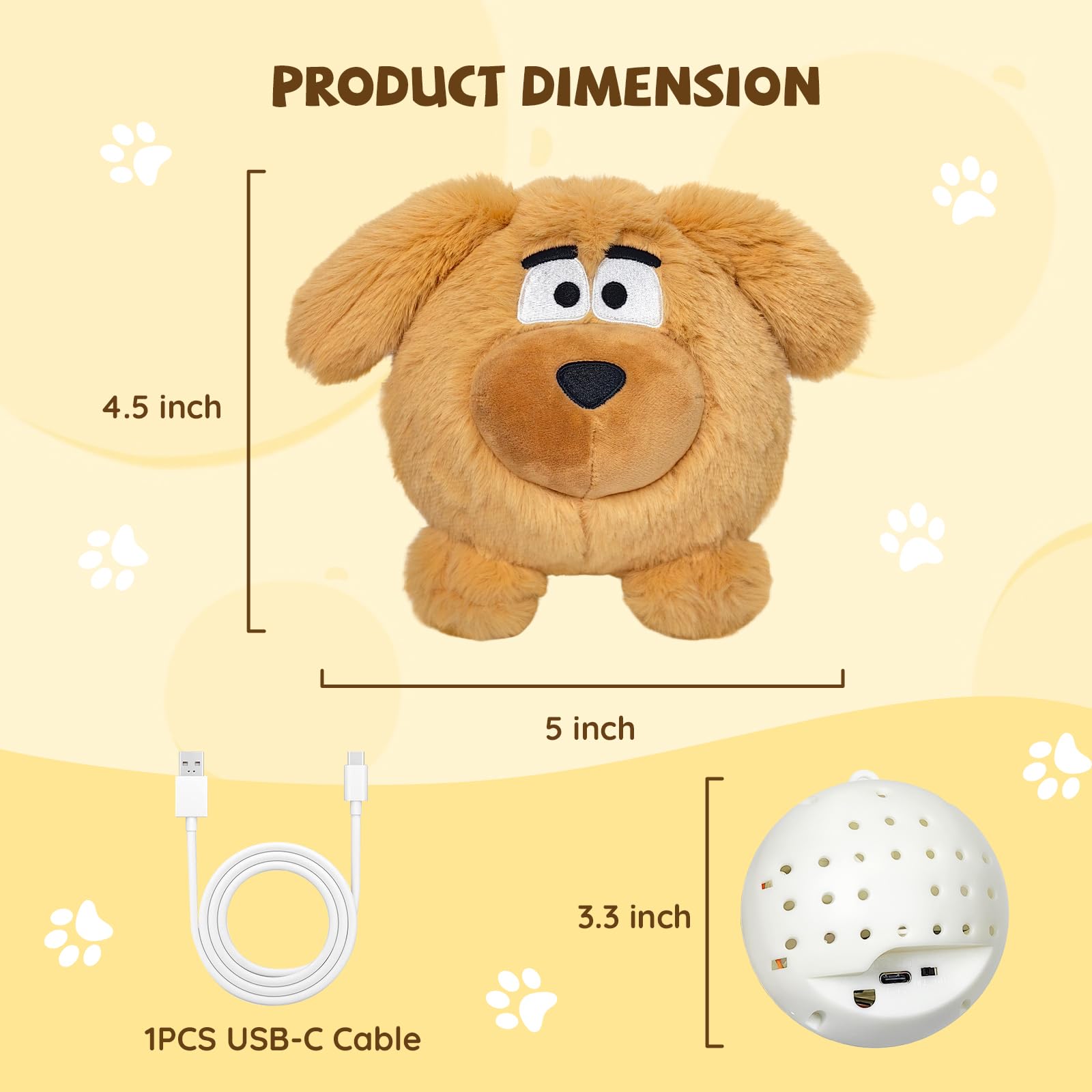 COPHCY Moving Dog Ball removable cover for easy cleaning.
