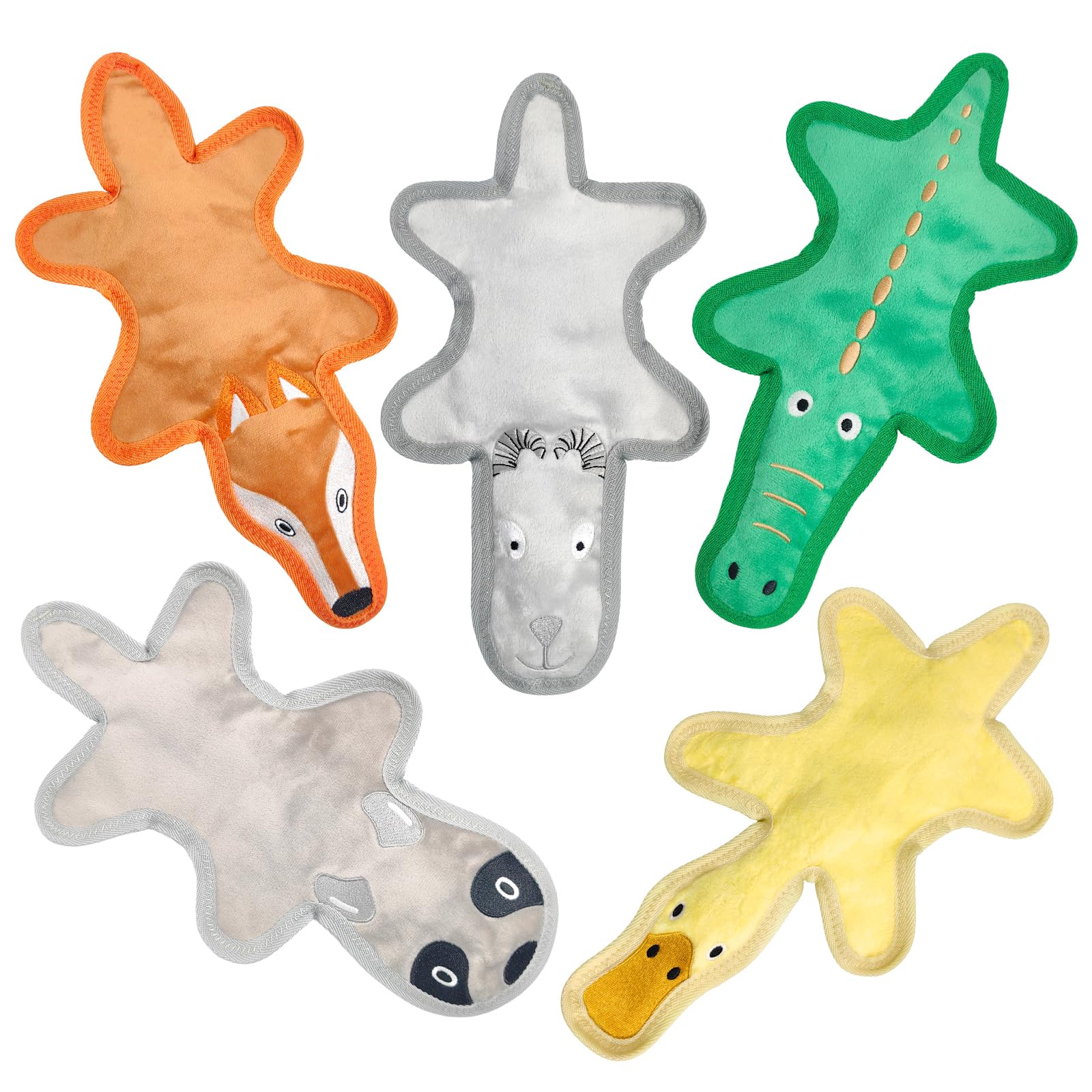 COPHCY no stuffing fox squeaky toy for interactive fetch and teething