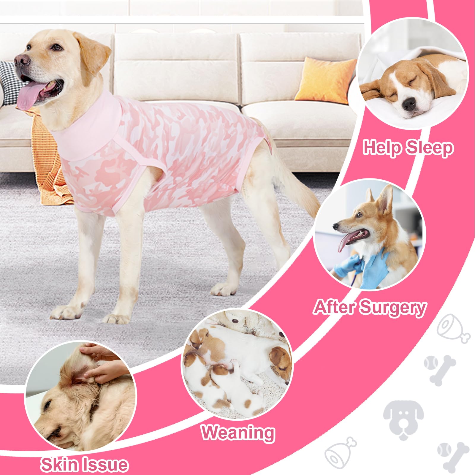 Coppthinktu dog onesie spay recovery suit supports gentle healing with full-body coverage.