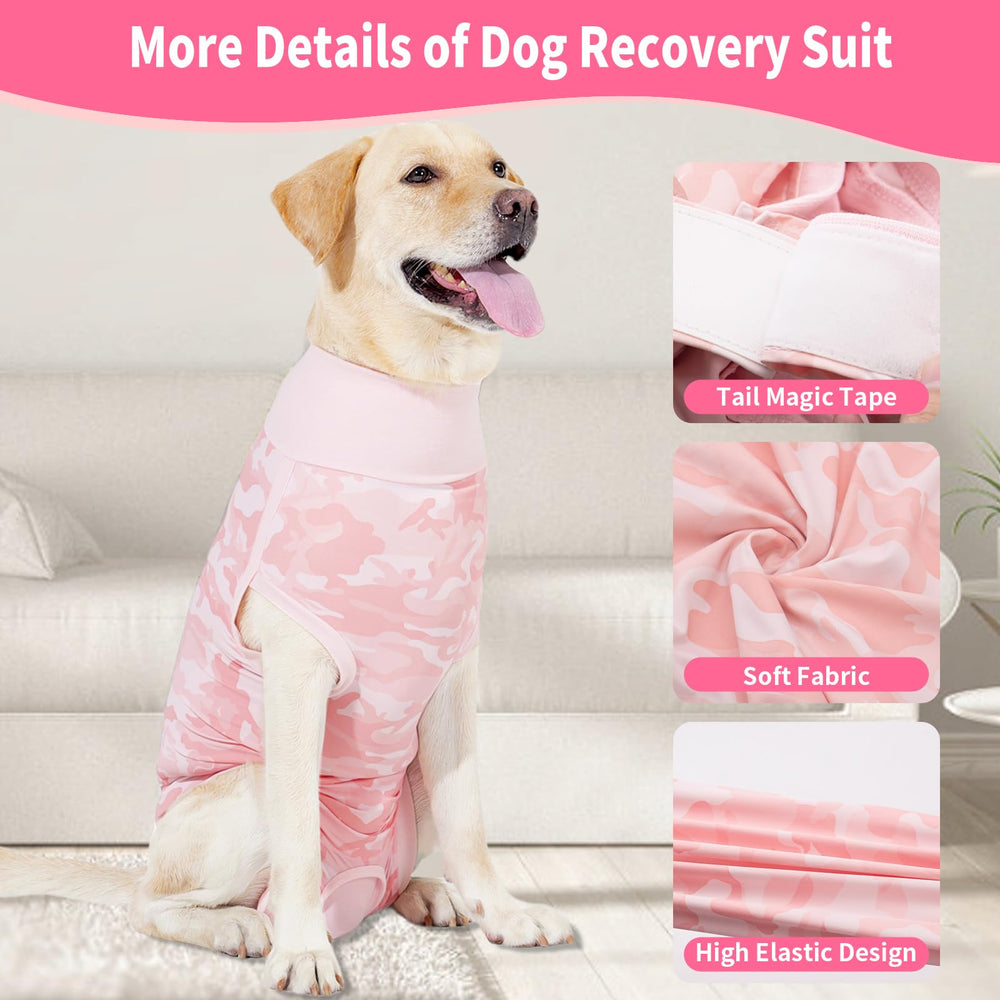 Coppthinktu pink dog recovery suit offers comfort and protection.