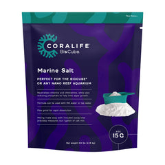 Coralife BioCube Marine Salt packaging for 15-gallon reef setups