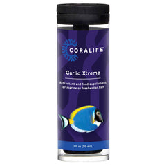 Coralife Garlic Xtreme bottle pour shows easy dosing for feeding