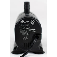 Close-up of Coralife S-1000 submarine water pump label for quick identification