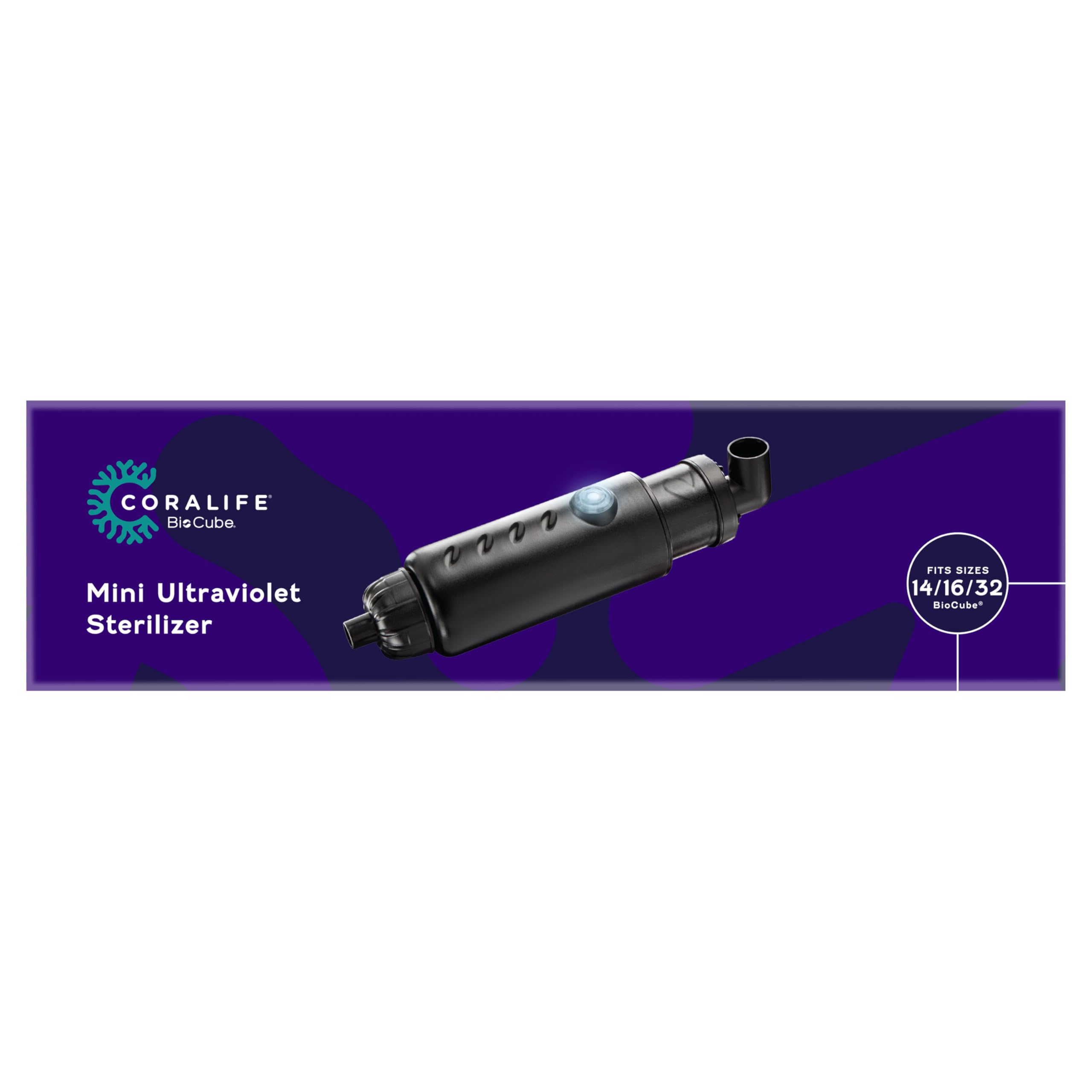 Coralife Turbo-Twist UV sterilizer mounted on a BioCube for clearer water