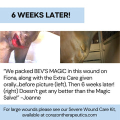 Corazon Therapeutics Wound Salve applied to a minor wound