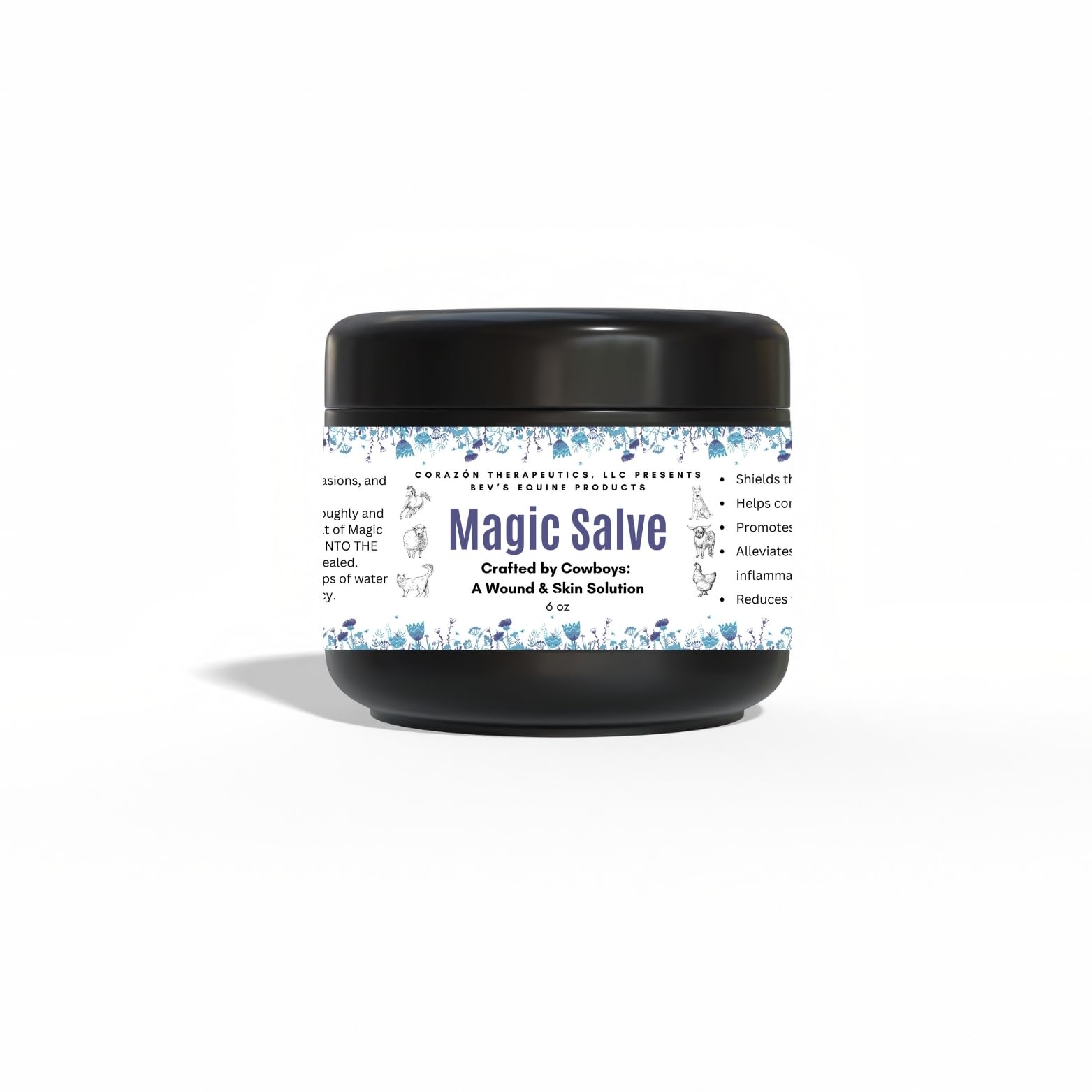 Corazon Therapeutics Wound Salve bottle pour for wound protection