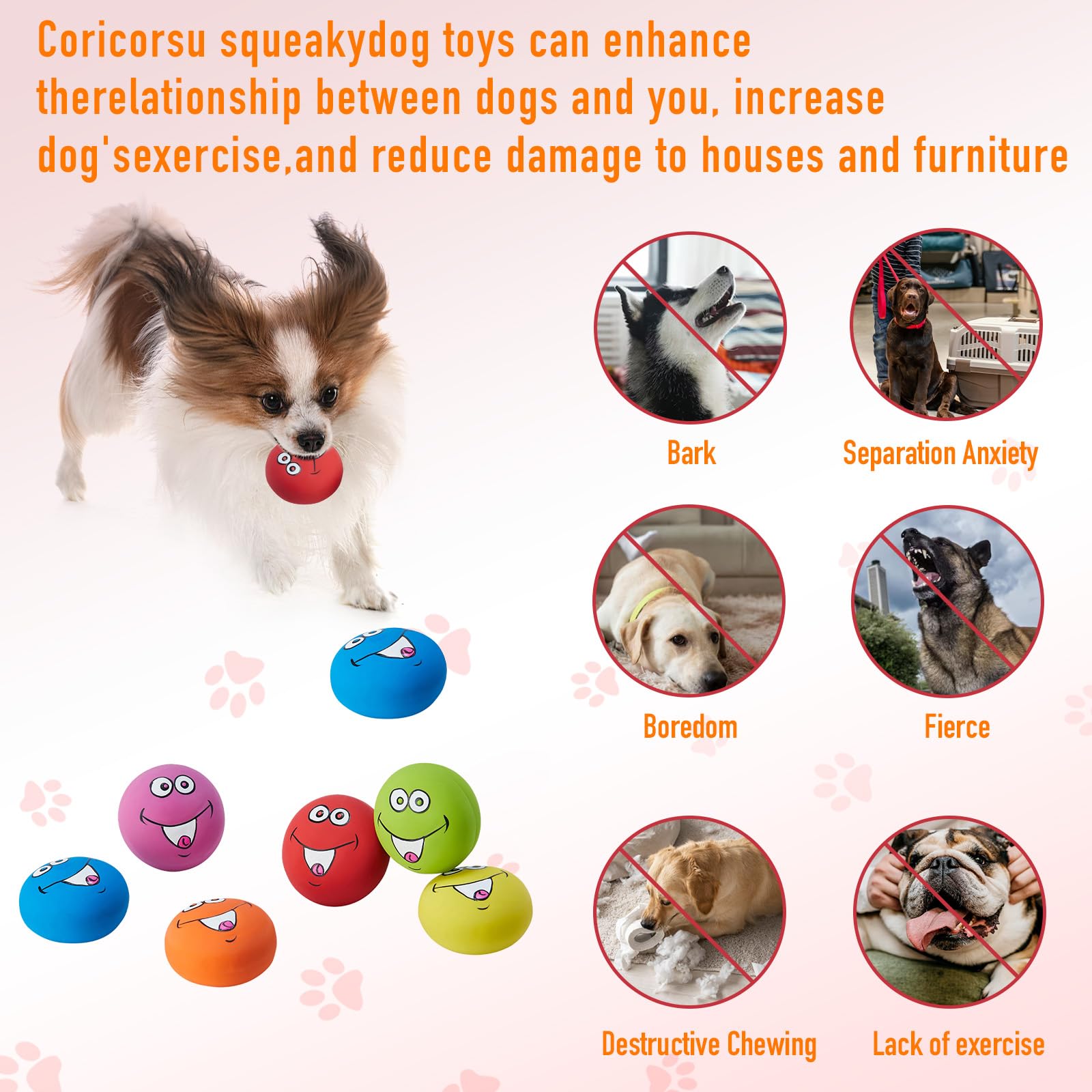Coricorsu safe non-toxic toy provides safe play for small to medium dogs.
