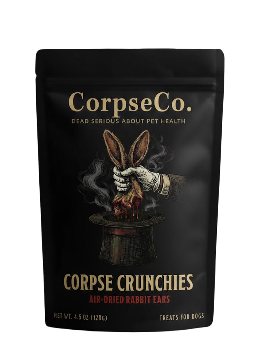 CorpseCo Rabbit Ears close-up—single-ingredient dog treat ideal for rewards.
