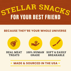 High-protein real meat look in Cosmo's Snack Shack sticks.