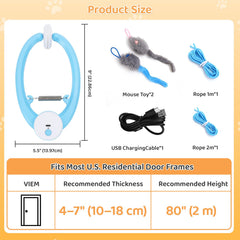 Cosowo USB rechargeable cat toy provides safe, extended play without frequent battery changes.
