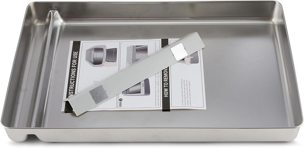 COSPARX stainless steel litter tray front view shows durable steel surface for long-term use