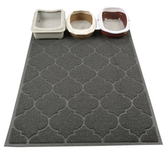 Cosyearn LittleTiger mat grooves capture litter from paws and reduce mess.