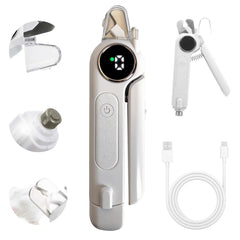 COUEYOA 2-in-1 nail grinder and clipper with LED light for precise trimming.
