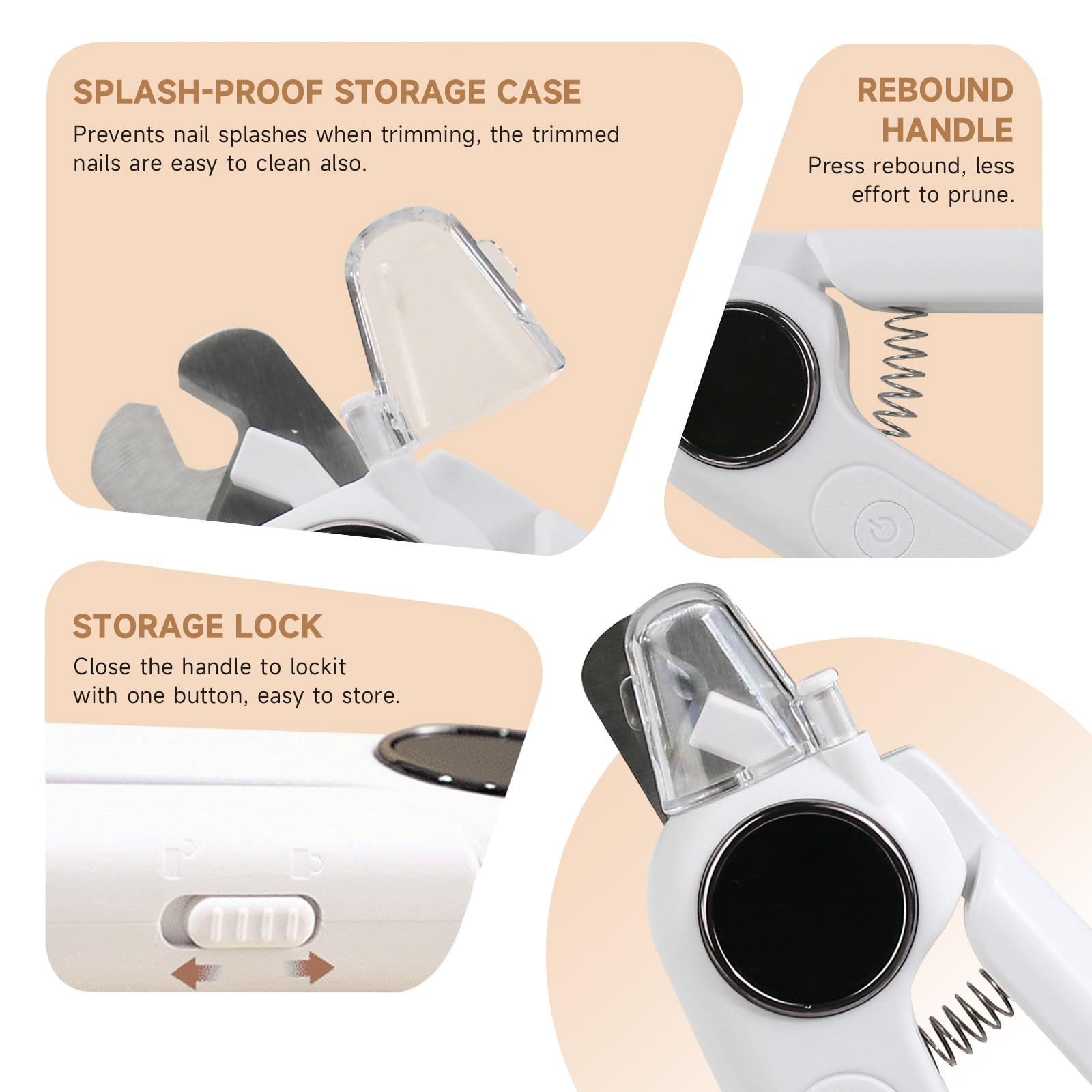 COUEYOA anti-splash slot keeps trimming tidy during use.