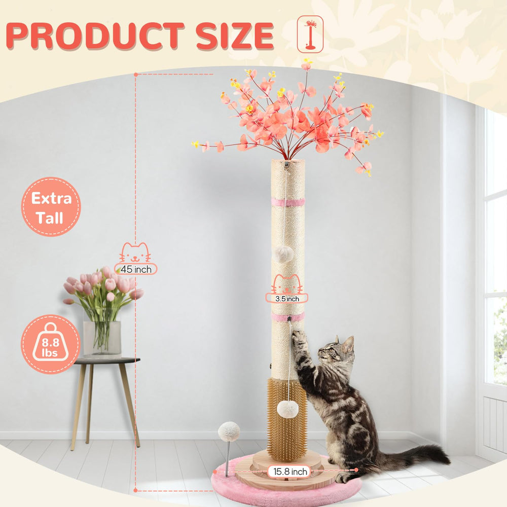 COUNER 45-inch cat post side view shows height and stability