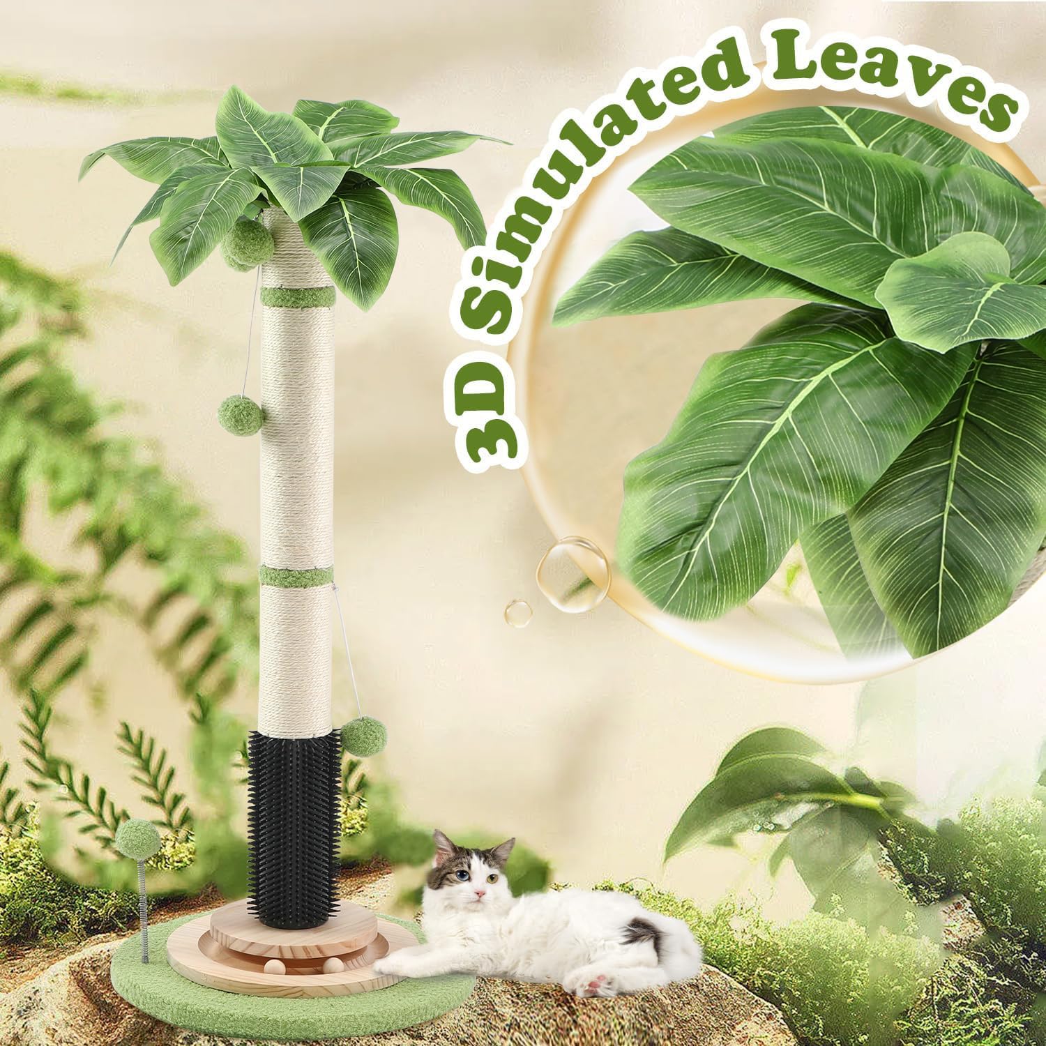 COUNER green leaf design adds decor and exploration