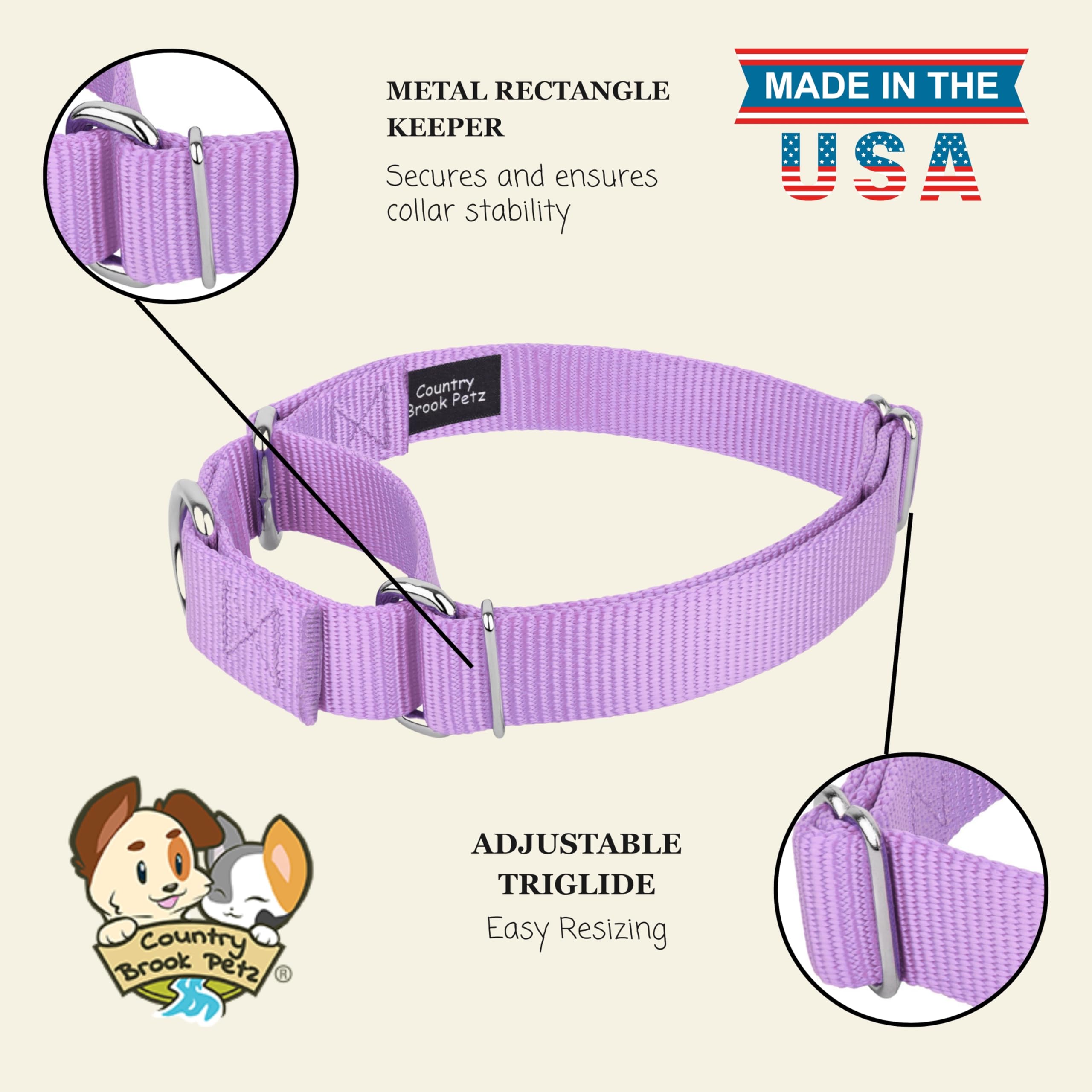 Country Brook Petz daily wear collar ready for adventures and calm control.
