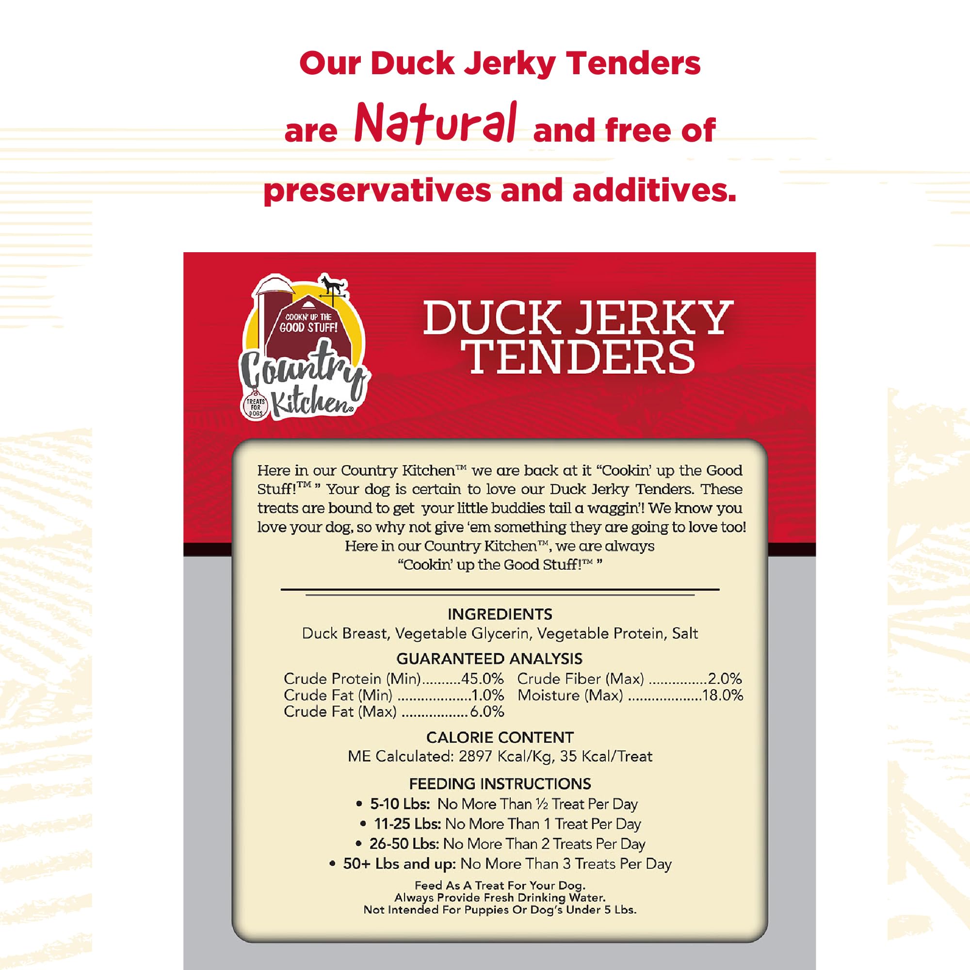 Country Kitchen feeding instructions for safe rewarding moments