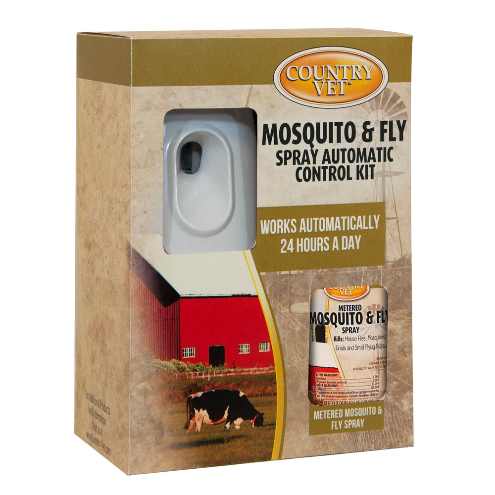 Country Vet AMREP spray can for horses controls mosquitoes and flies.