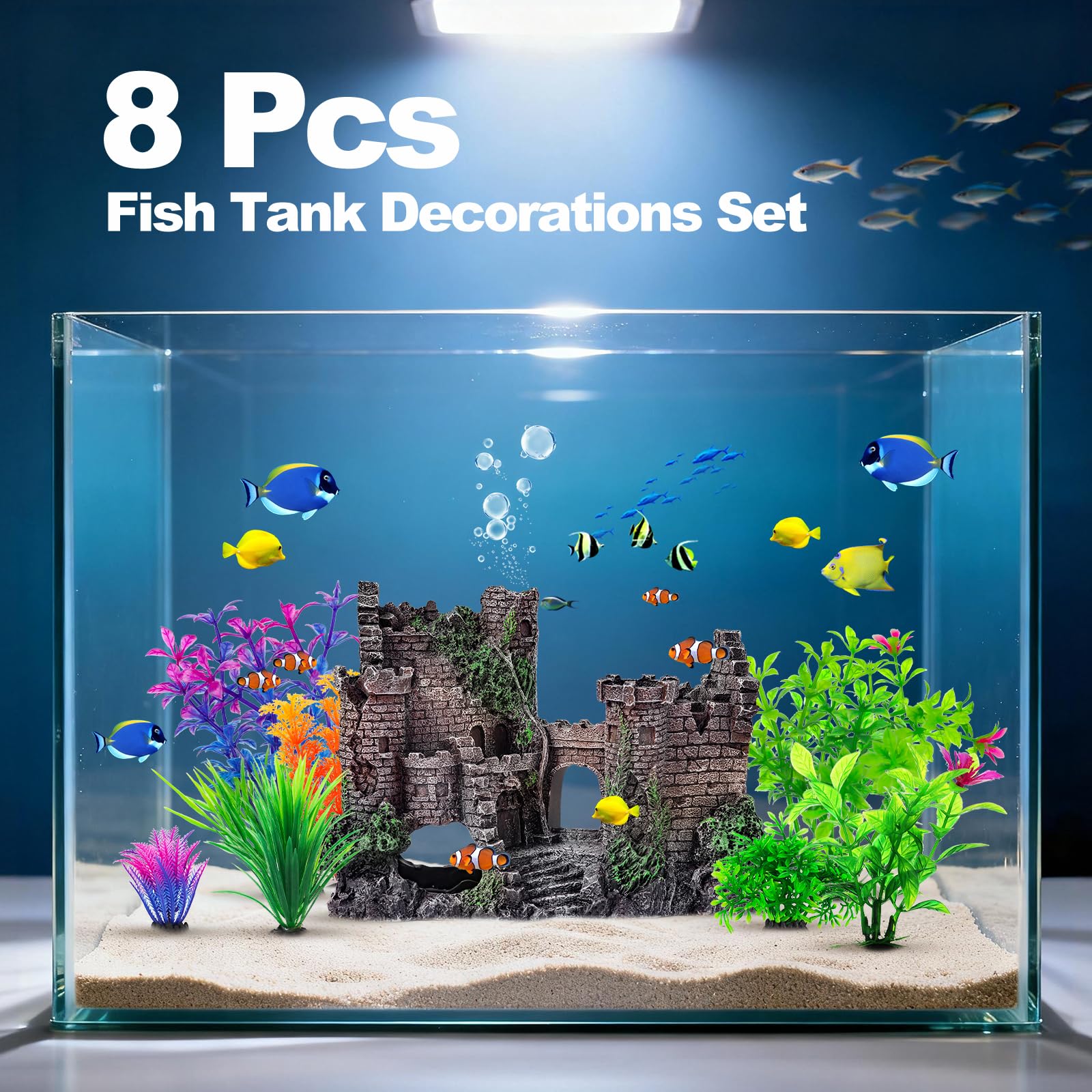 CousDUoBe pet-friendly decor supports small fish and crustacean habitats