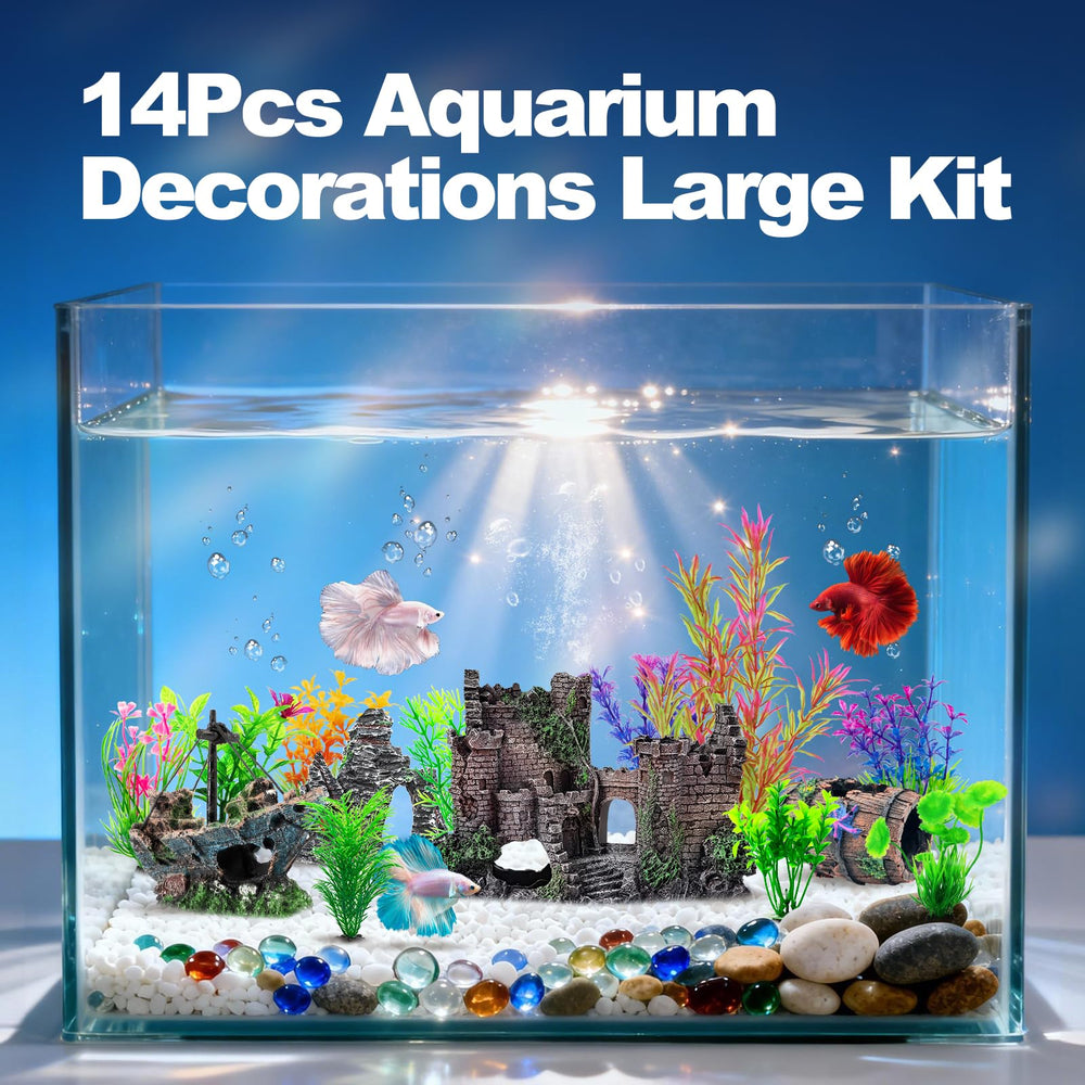 CousDUoBe aquarium plants of varied heights brighten and soften tank visuals.