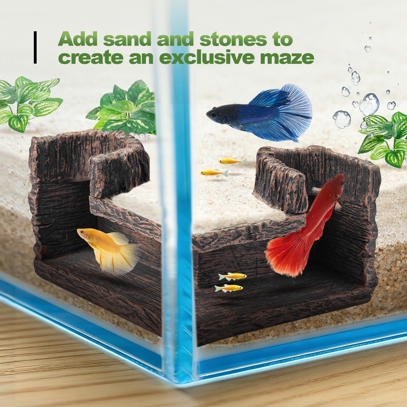 CousDUoBe heavy-duty resin cave stays put in active tanks