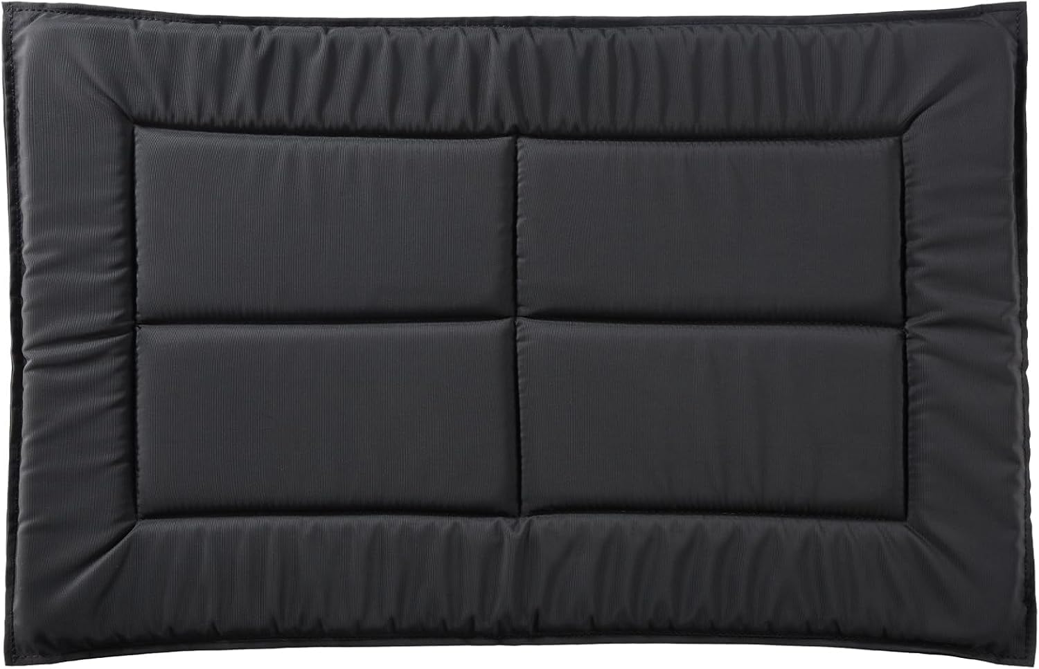 Couzssyhi black kennel bed in living room for cozy rest.