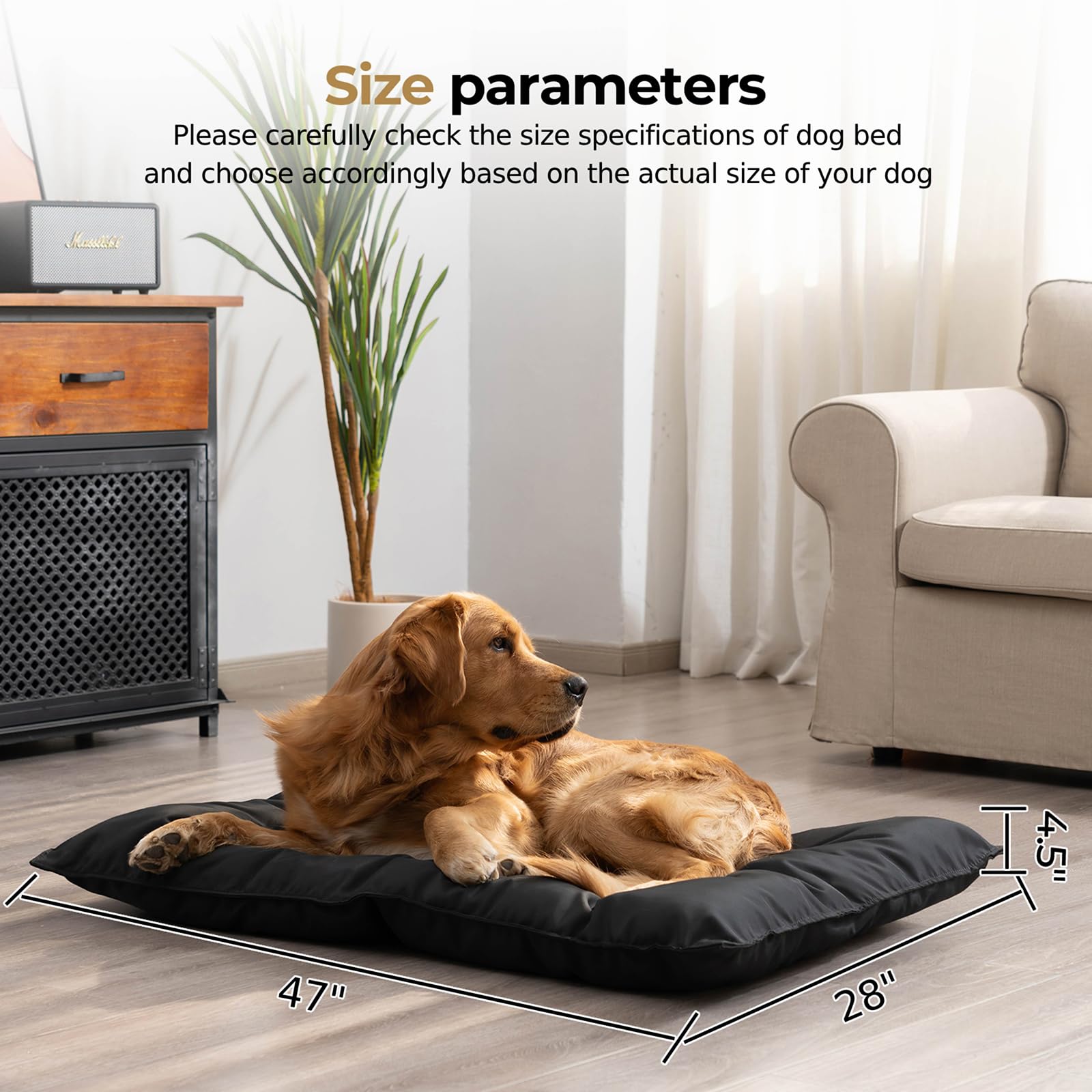 Couzssyhi indoor-outdoor kennel pad fits crates and patios