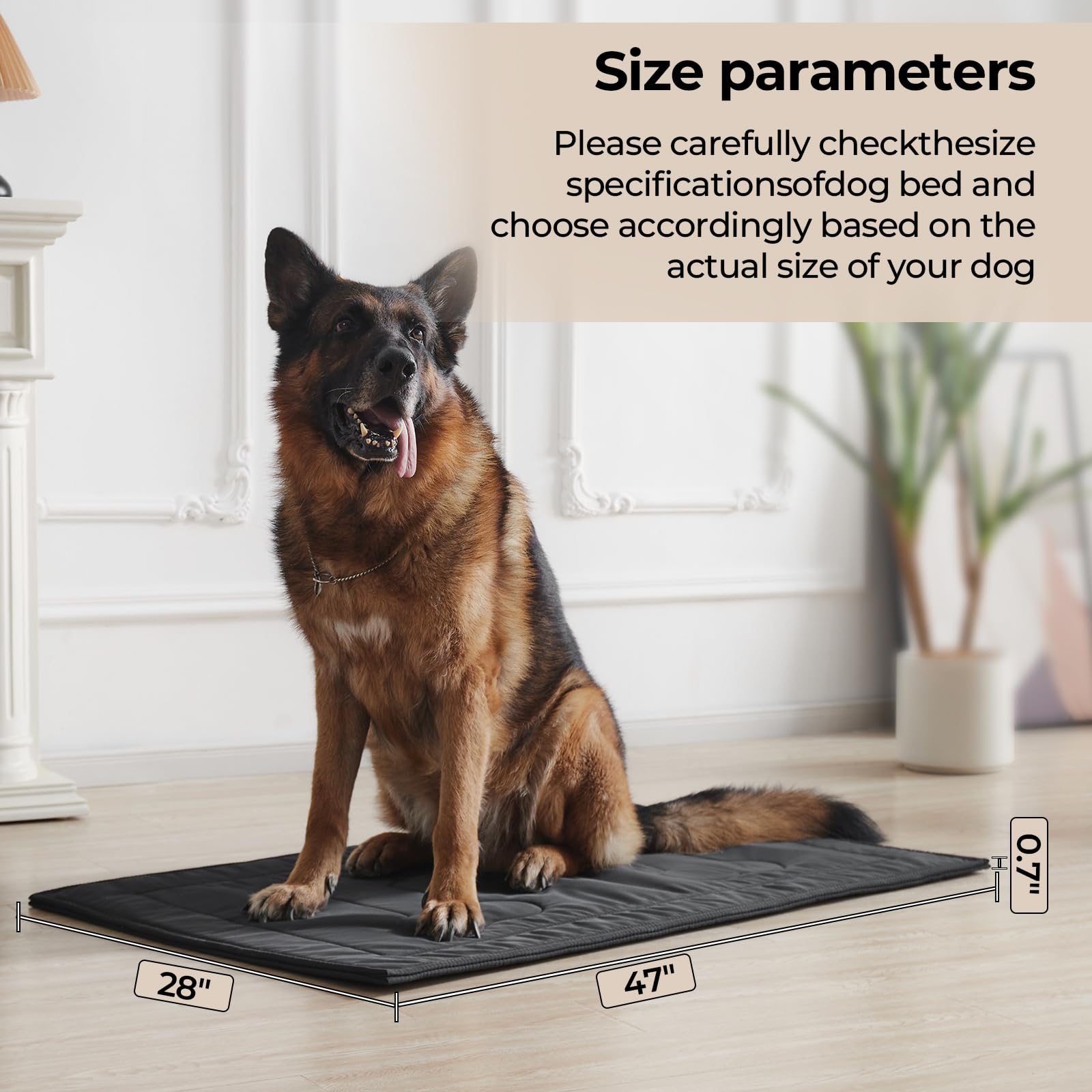 Couzssyhi plush interior delivers cozy support for large dogs.