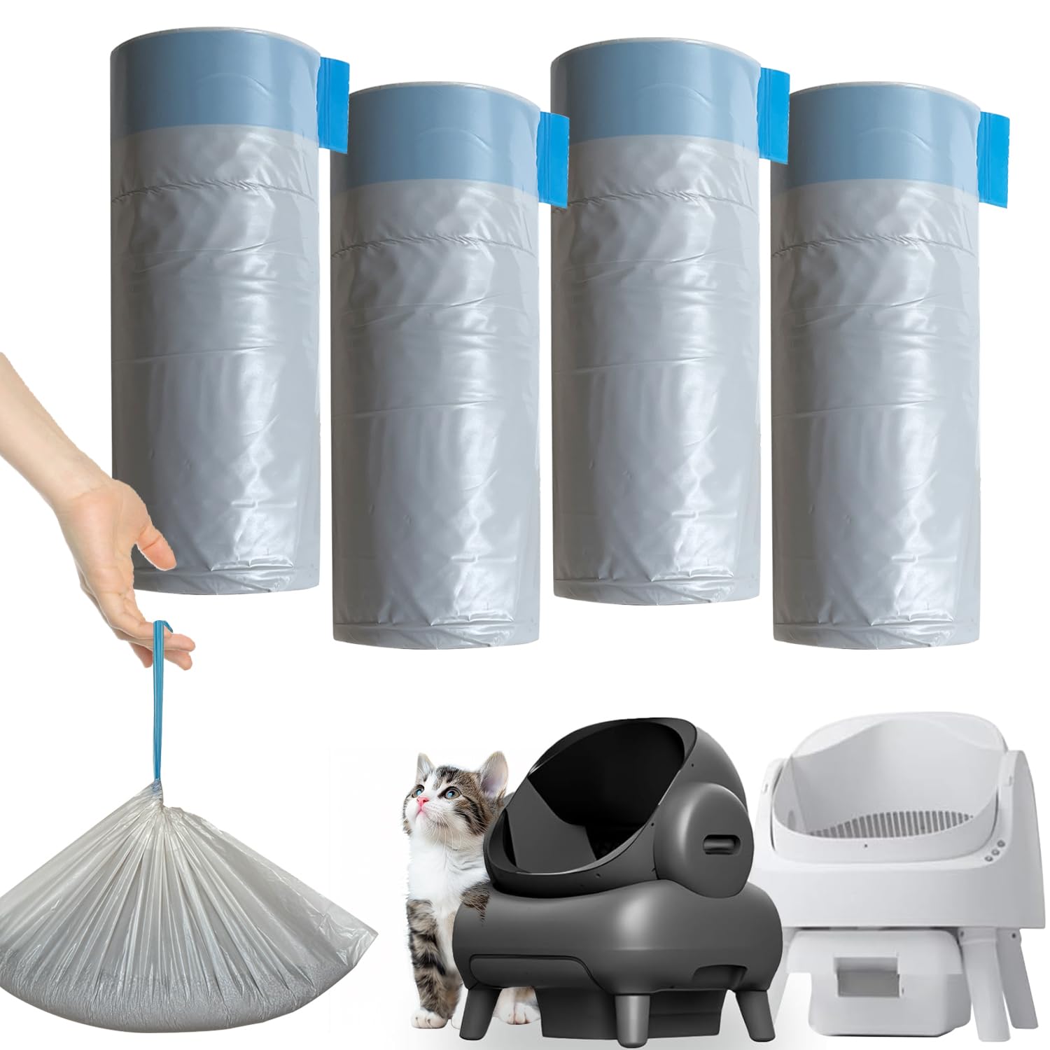 CoveCozy 80-count bags fit-m1-pivot: neat compatibility for quiet, mess-free disposal.