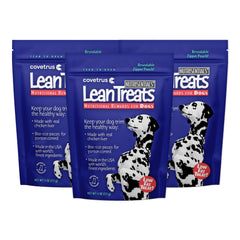 Dog enjoying Covetrus Nutrisential Lean Treats as a low-fat reward.