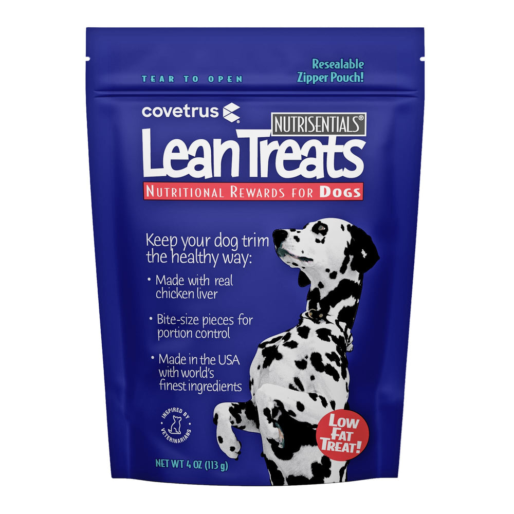 Covetrus Nutrisential Lean Treats front packaging shows a low-fat dog snack.
