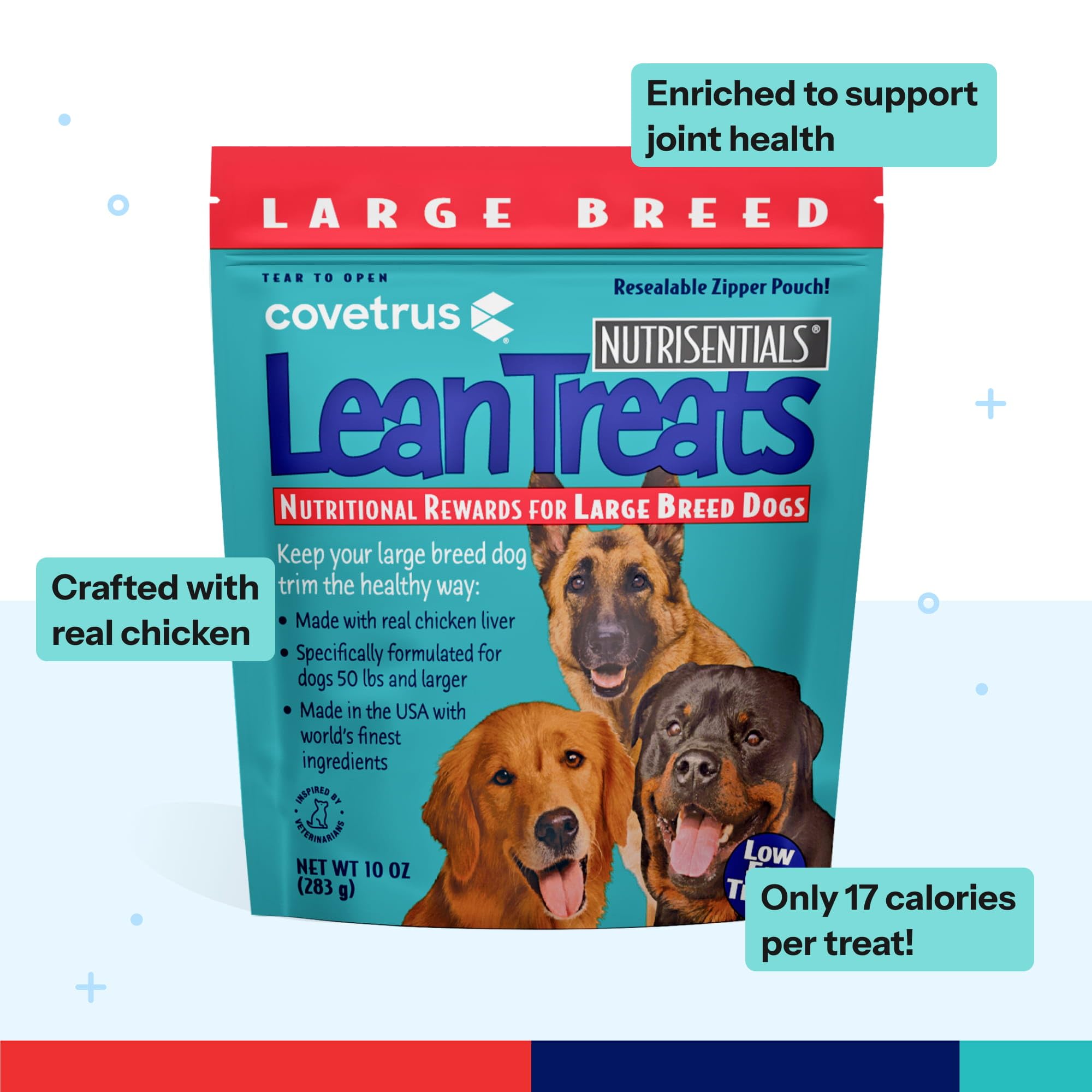 Covetrus Nutrisential Lean Treats 6-pack 10oz packaging.