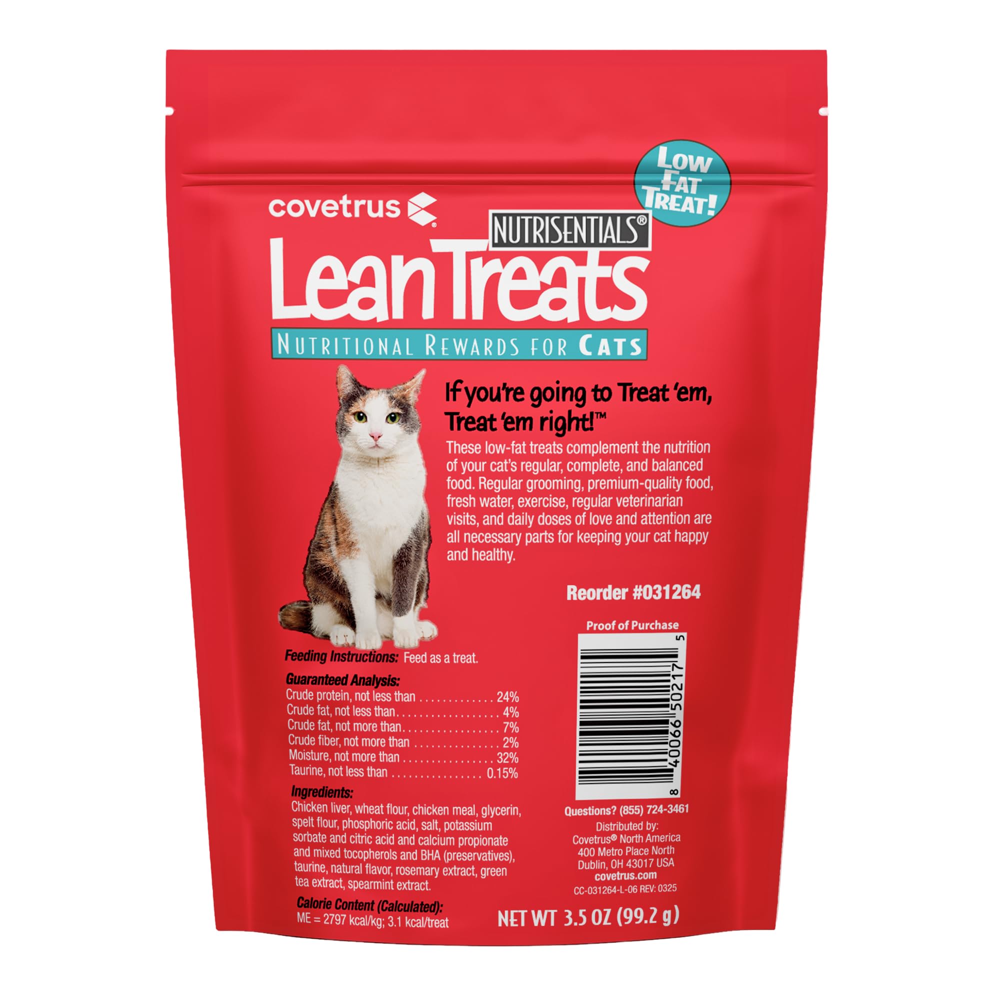 Nutrisential Lean Treats real chicken flavor, loved by cats.