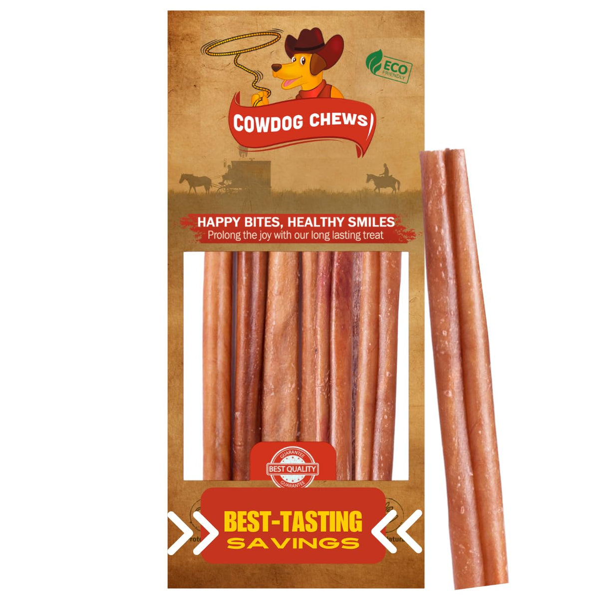 Cowdog Chews Beef Bully Stick odor-free for clean daily chews