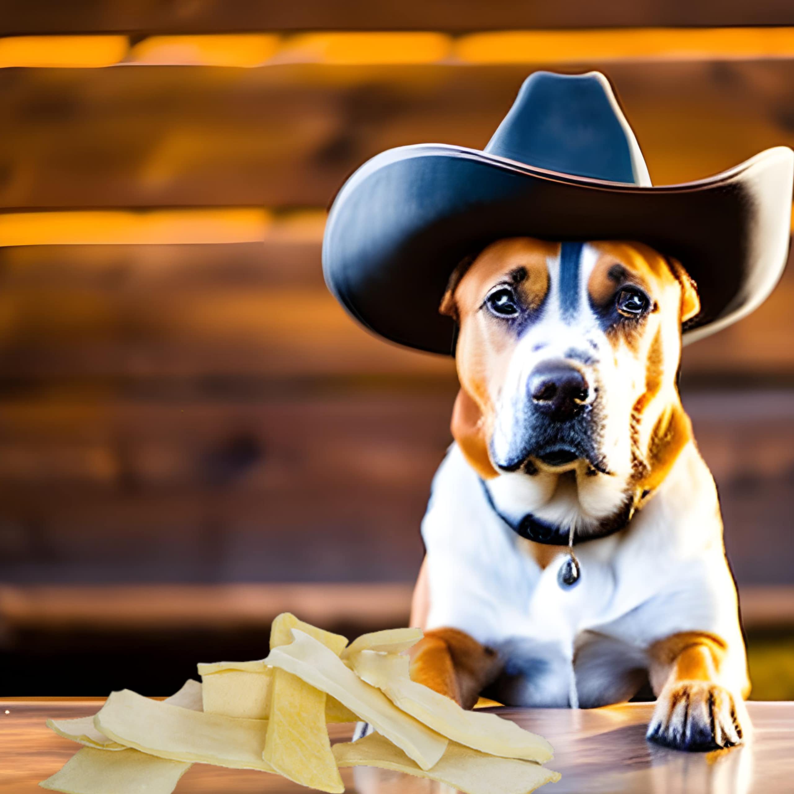 Cowdog Chews South American cattle origin label emphasizing natural sourcing.