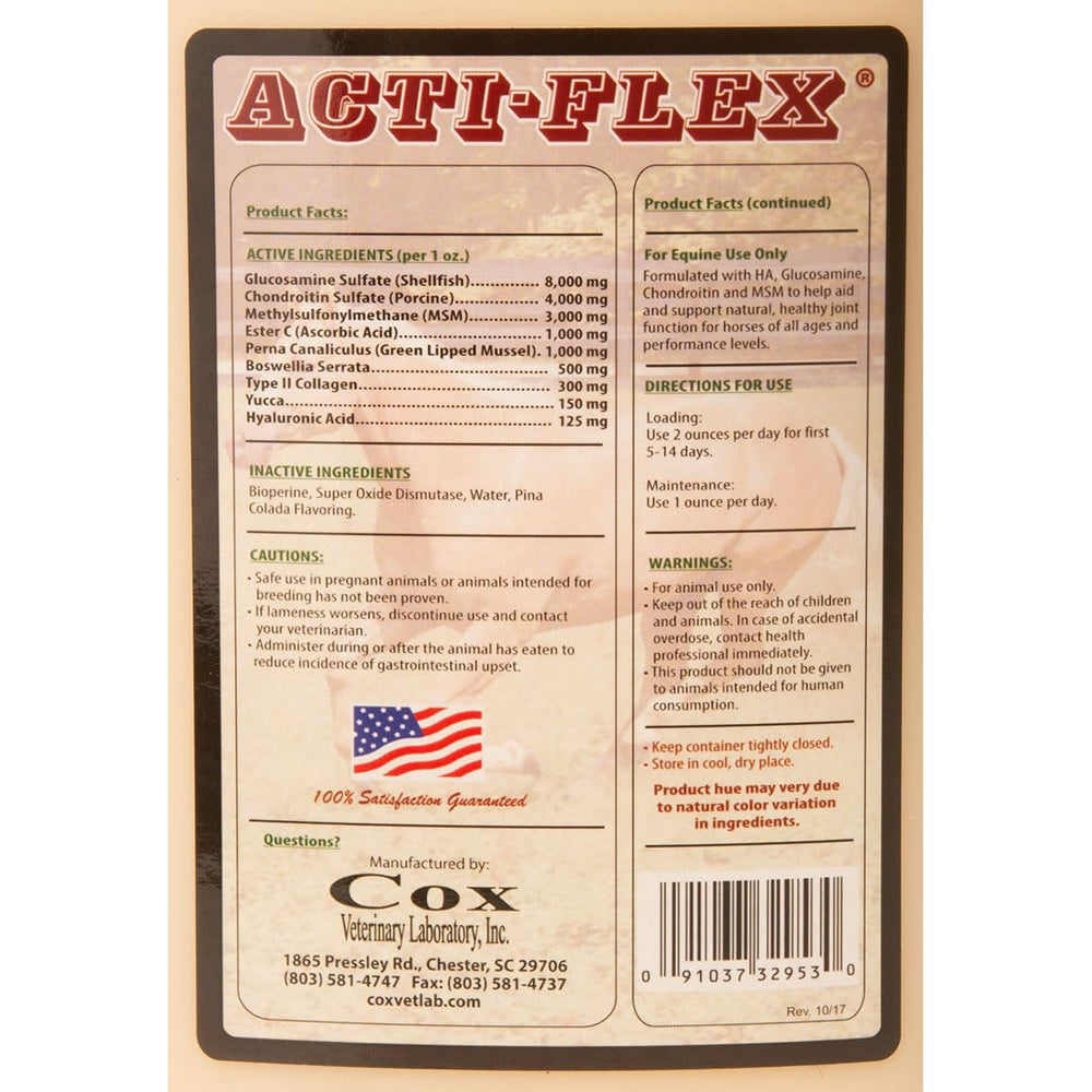 Acti Flex 4000 pour action demonstrates easy dosing for horses
